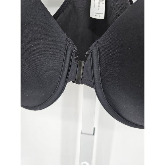 Leading Lady Womens Sz 44C Front Clasp T Shirt Bra Style 5415 Black - Picture 2 of 4